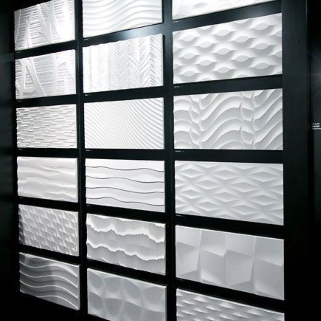 Modern 3D Tiles - Corian Wall Panel by OM ART and CRAFT