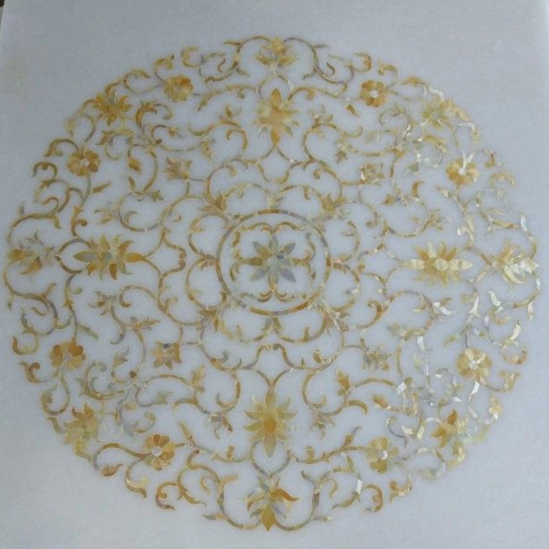 Inlay Pearl Marble - Mother Pearl Inlay Work by OM ART and CRAFT