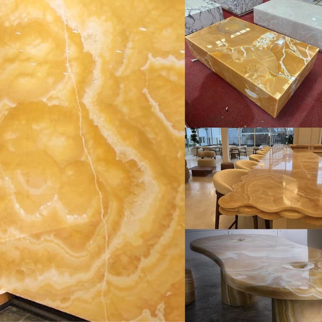 Mango Onyx Marble Tops - Marble Tables Tops by OM ART and CRAFT