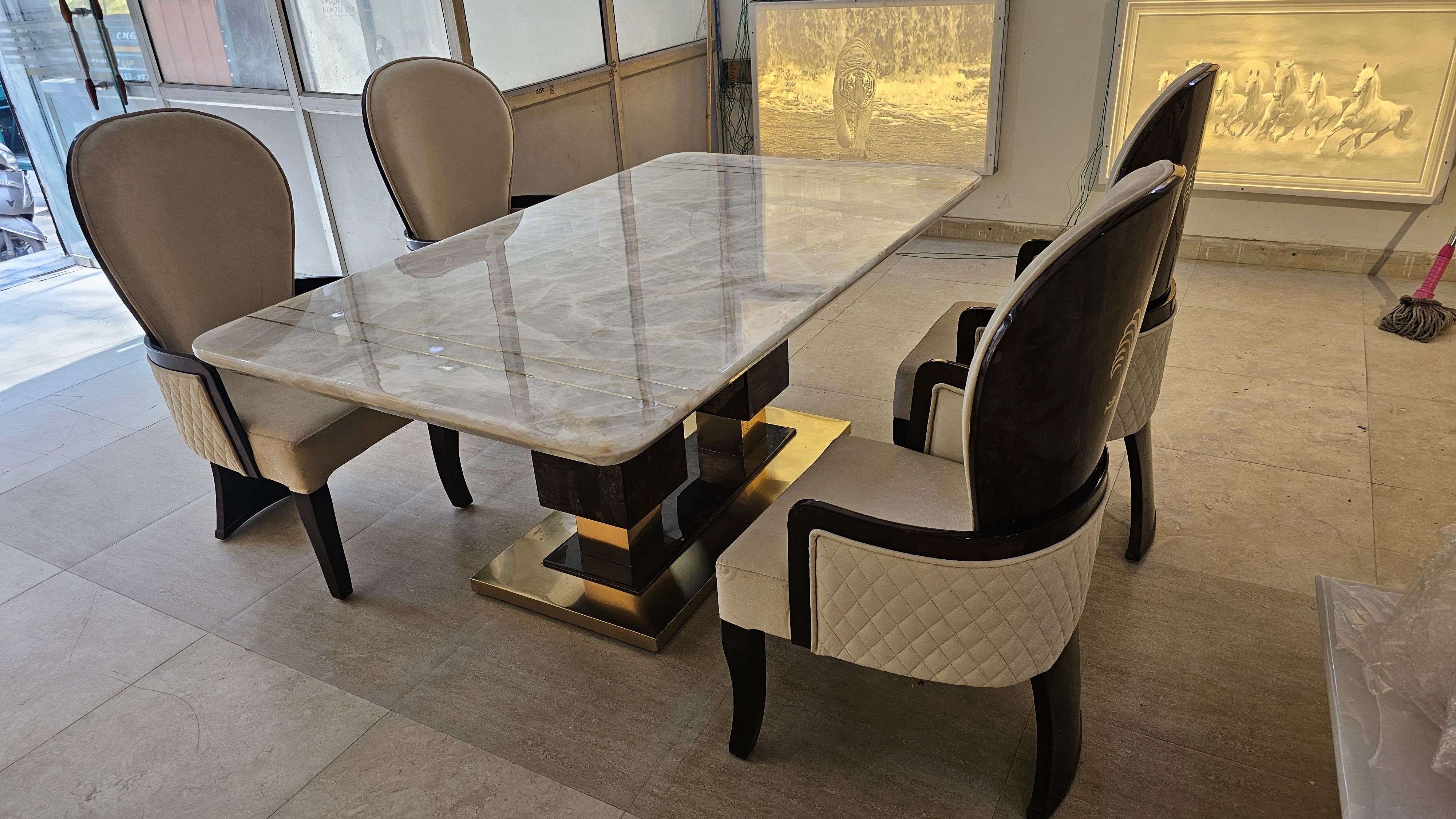 Onyx marble Dining table